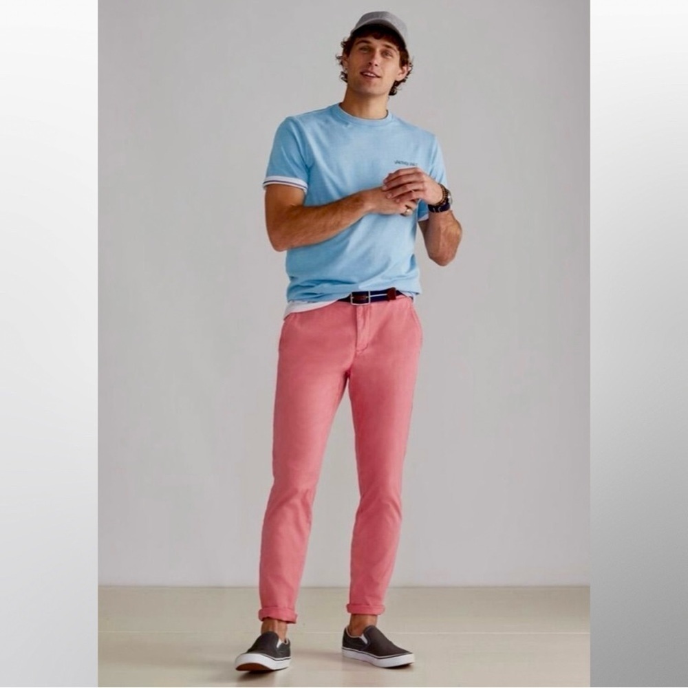 Vineyard Vines Men’s Slim Fit Breaker Pant Jetty Red Size 34x32 NWT